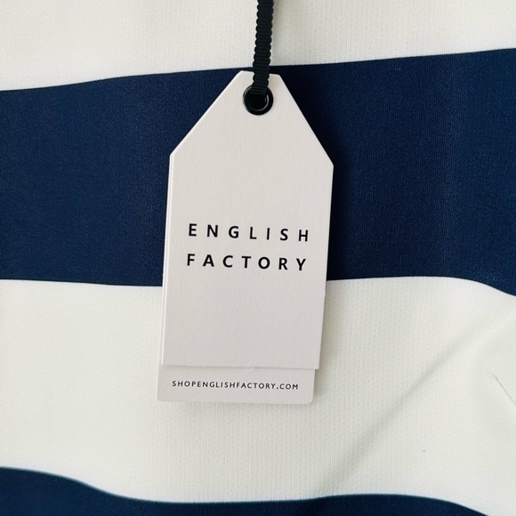 English Factory Navy and White Striped Mini Dress - Picture 4 of 5